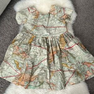 Handmade map dress
